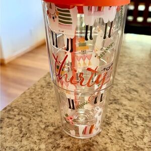 Thirty-One Llama Rama Tervis Tumbler with Orange Lid 24 oz mug